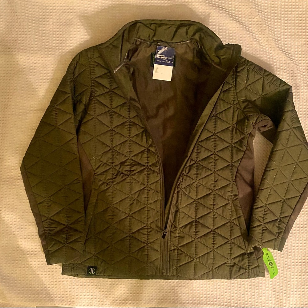 HOLLOWAY Women’s Olive REPREVE ECO Quilted Jacket; Medium